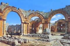 St-Simeons-1-pillar-in-the-basilica-1976-postcard