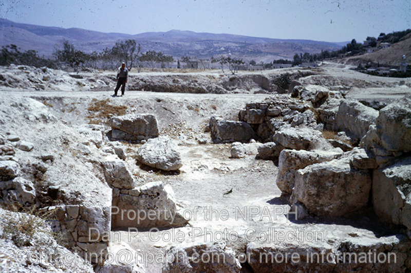 W. Gate; Looking through MB city gate into ancient city. (1962, ID: cColepShechem036, Source: slide, Repository: NPAPH-project, Creator(s): Dan P. Cole)