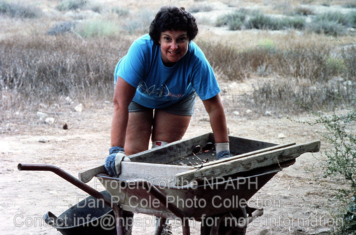 Fld II; Dirt form potential occupational layers was sometimes sifted in extra search for smaller bones or objects which might have eluded the digger. (1968, ID: cColepGezer064, Source: slide, Repository: NPAPH-project, Creator(s): Dan P. Cole)
