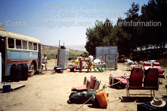 Camp; Some volunteers came early to help set up camp. (1980, ID:cColepHalif097, Source: slide, Repostitory: NPAPH-project, Creator: Dan P. Cole)