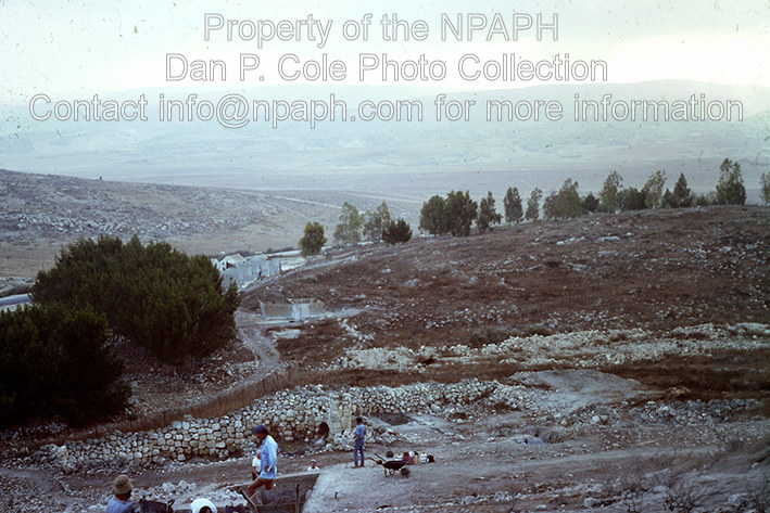 Fld I; Areas on tell E slope in early morning mist. (1978, ID: cColepHalif102, Source: slide, Repostitory: NPAPH-project, Creator: Dan P. Cole)