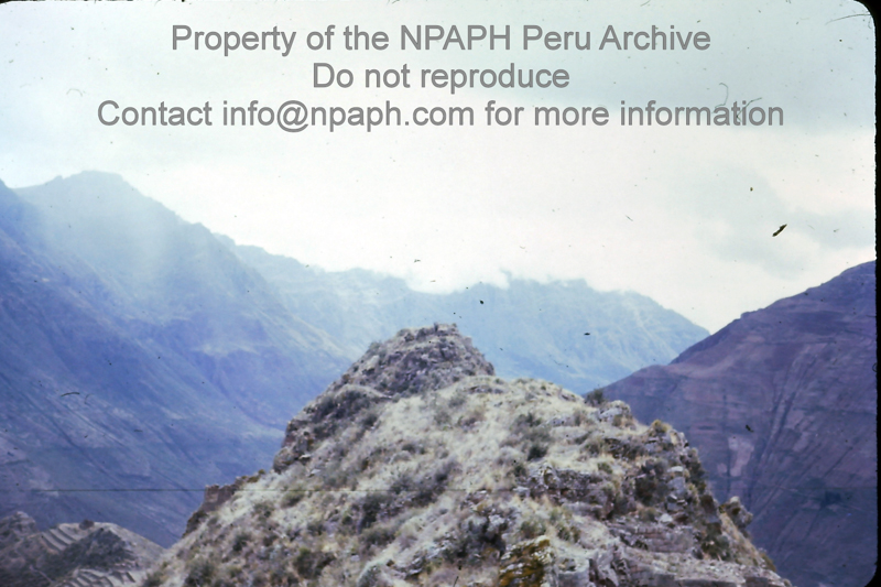 Inca sites near Cusco with Inca terracing (1975-1976; ID: cTugenpPeru0275; Source: slide; Depository: NPAPH; Creator: Philip Tugendrajch)
